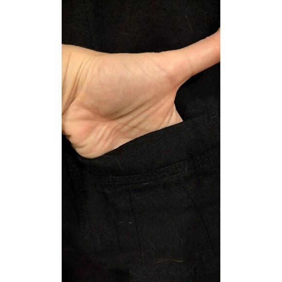 White House Black Market ruffles cropped blazer Sz 10 linen blend Office Career - Picture 5 of 7